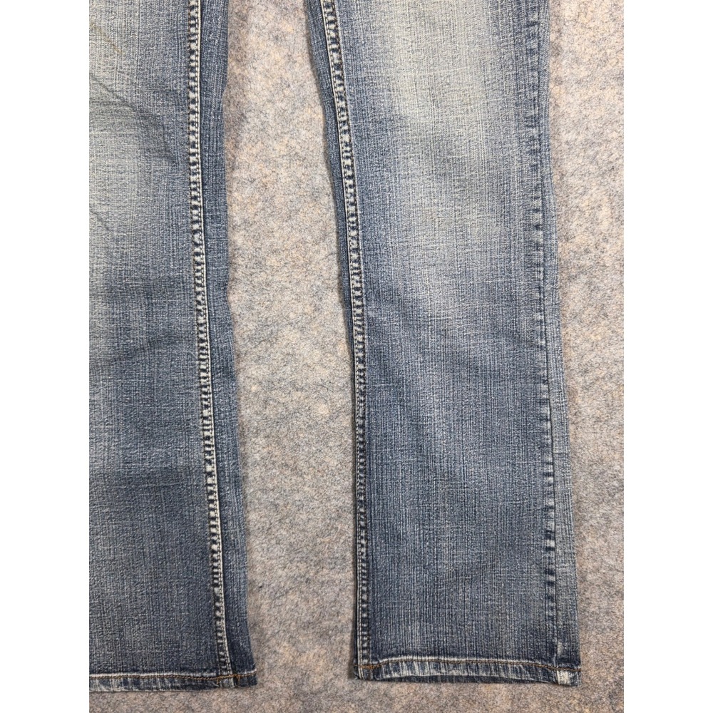 Mudd Womens Low Rise Bootcut Jeans Size 5 Medium Wash Y2K Pants Embellished Gems - Picture 3 of 14